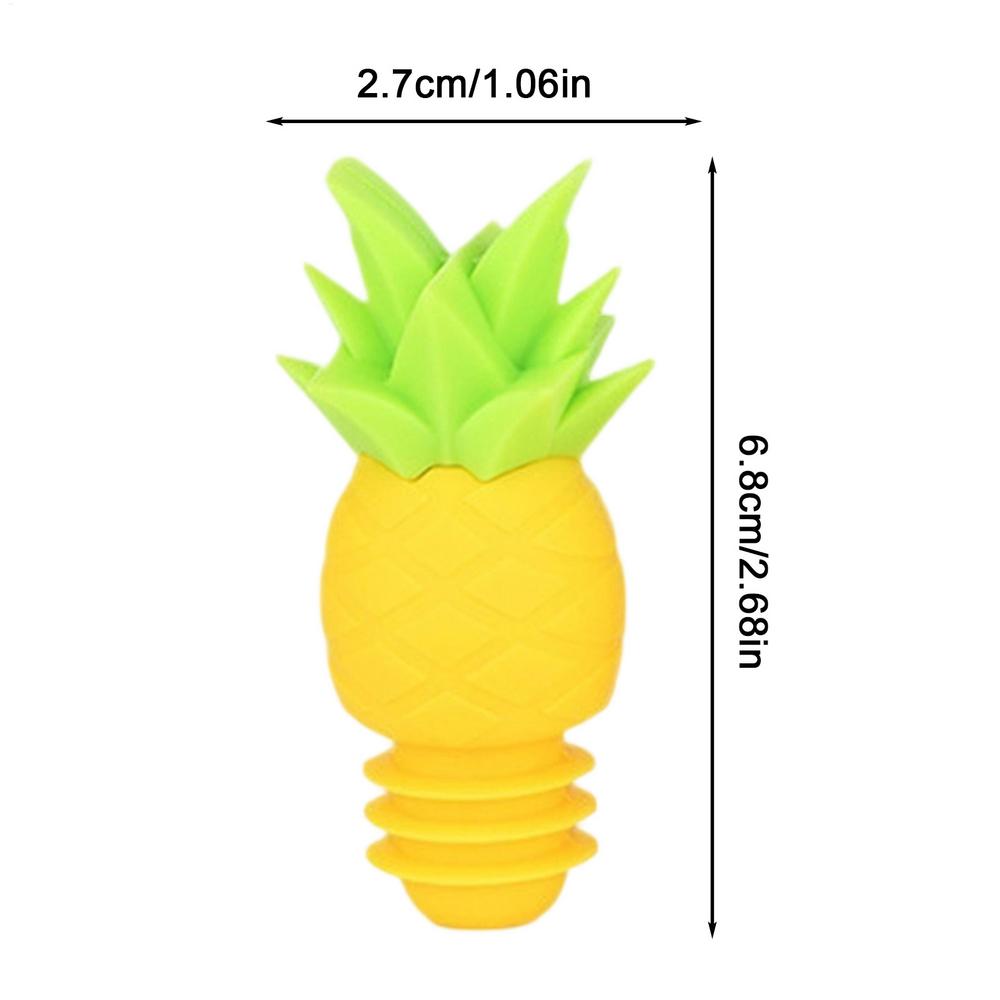 Pineapple-shaped silicone wine bottle stopper airtight and fresh-keeping creative wine accessory leak-proof wine bottle stopper жёлтый