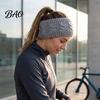 Knitted Headband with Fleece Lining Winter for Women, Soft Lined Thermal Hair Outdoor Sports Ear Warmer Band, Thickened Plush Cold Weather Protection