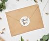 Darling Souvenir Personalized Floral Border Elegant 1.6 Inches Round Thank You Stickers DIY-45