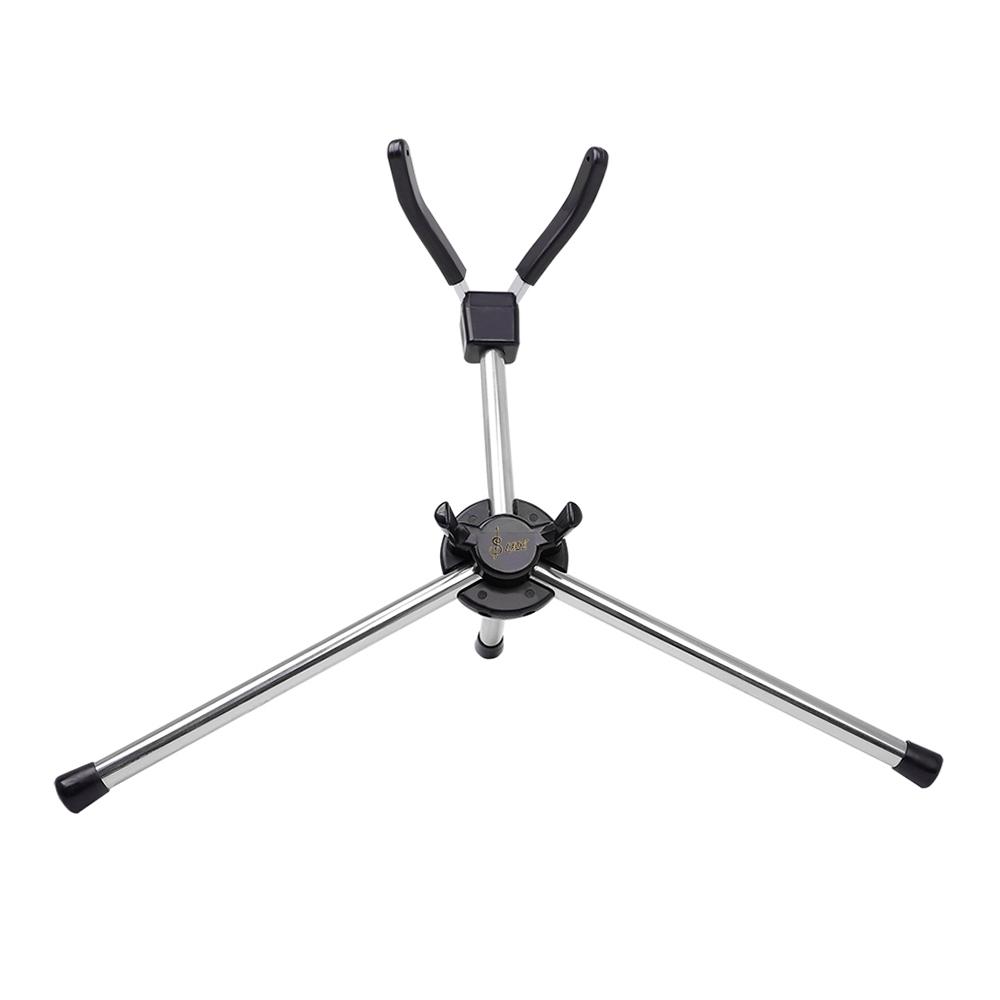 Foldable Saxophone Stand Portable Alto Sax Metal Floor Stand Holder Aluminum Alloy with Carry Bag