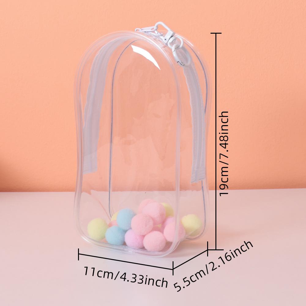 19cm Vinyl Protective Doll Case: Cotton Ita Bag with Transparent Display, Dustproof Hanging, and Large Storage Compartment