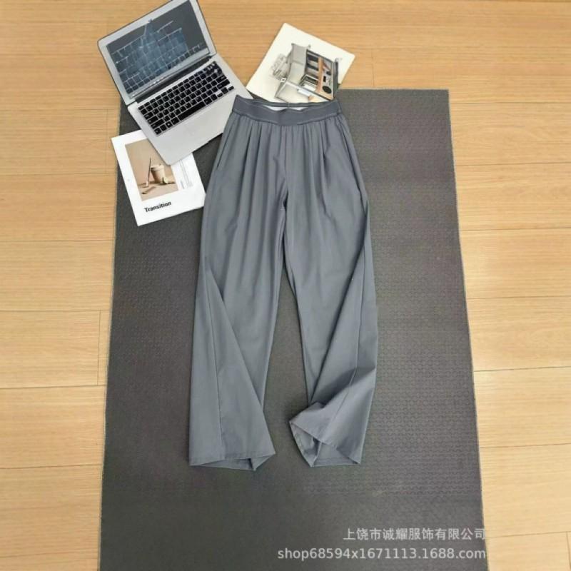 2026 Womens Wide Leg Straight Pants Breathable Loose Casual Sports Trousers