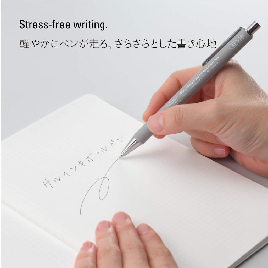 Nitoms STALOGY Gel Ink Ballpoint S5214 0.5mm Pen, Gray,