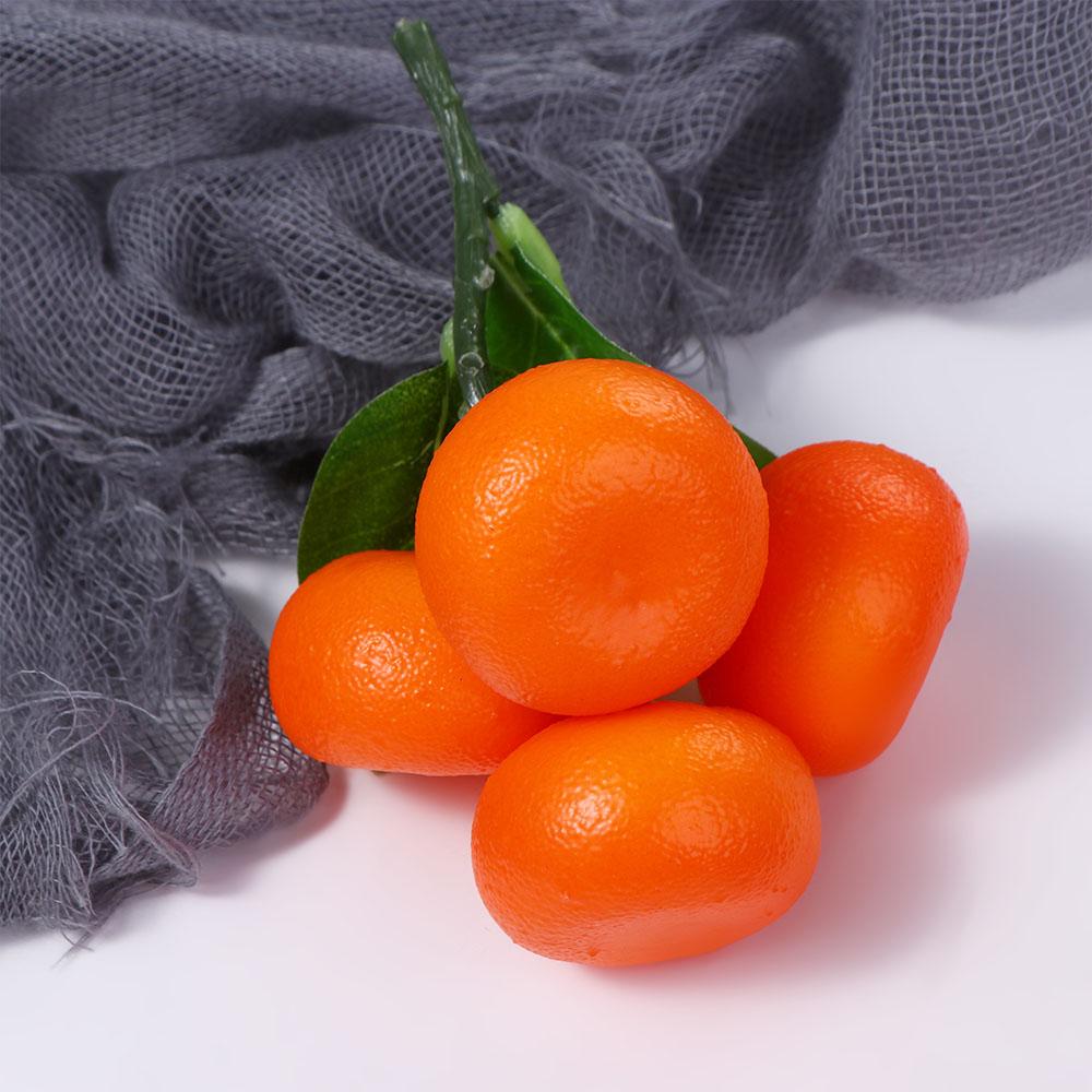 Imitation Fruits with Fruits and Leaves Fake Oranges Tangerine Model Party Decor Artificial Fruit