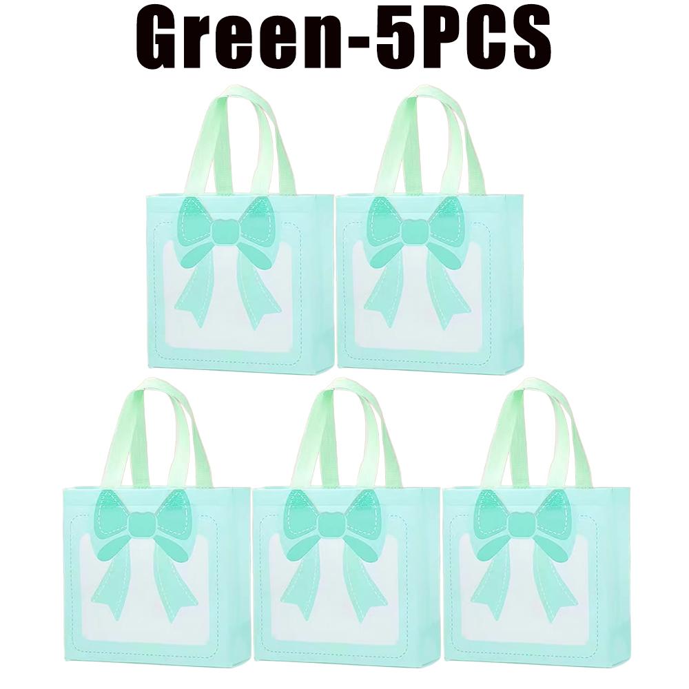1-30PCS Cartoon Bow Portable Gift Bag Bow Snack Packaging Bag Portable Design Cosmetics Candy Small Items Storage Self Seals