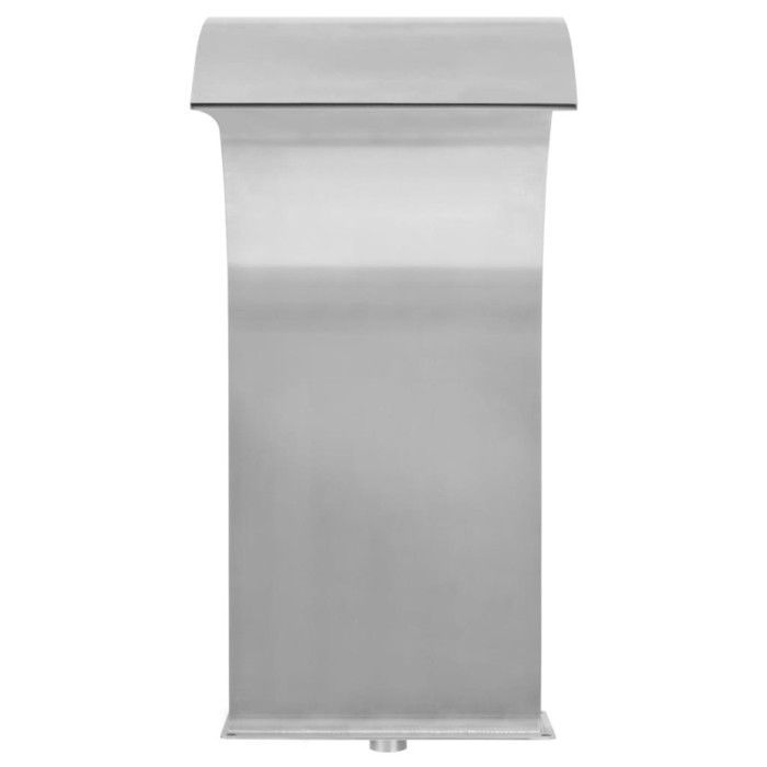 VIDAXL Solar Stainless Steel Sculpture Pond Fountain - Grey - 45 X 30 X 65 Cm