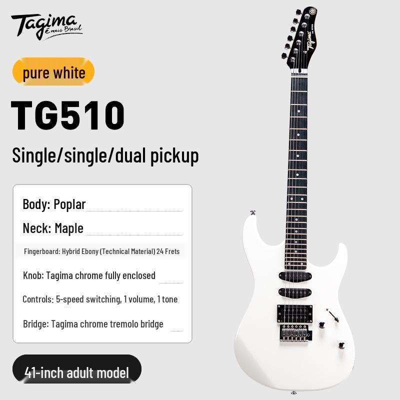 Tagima TG510 Brazilian Electric Guitar - Beginner to Professional Level with Single Coil