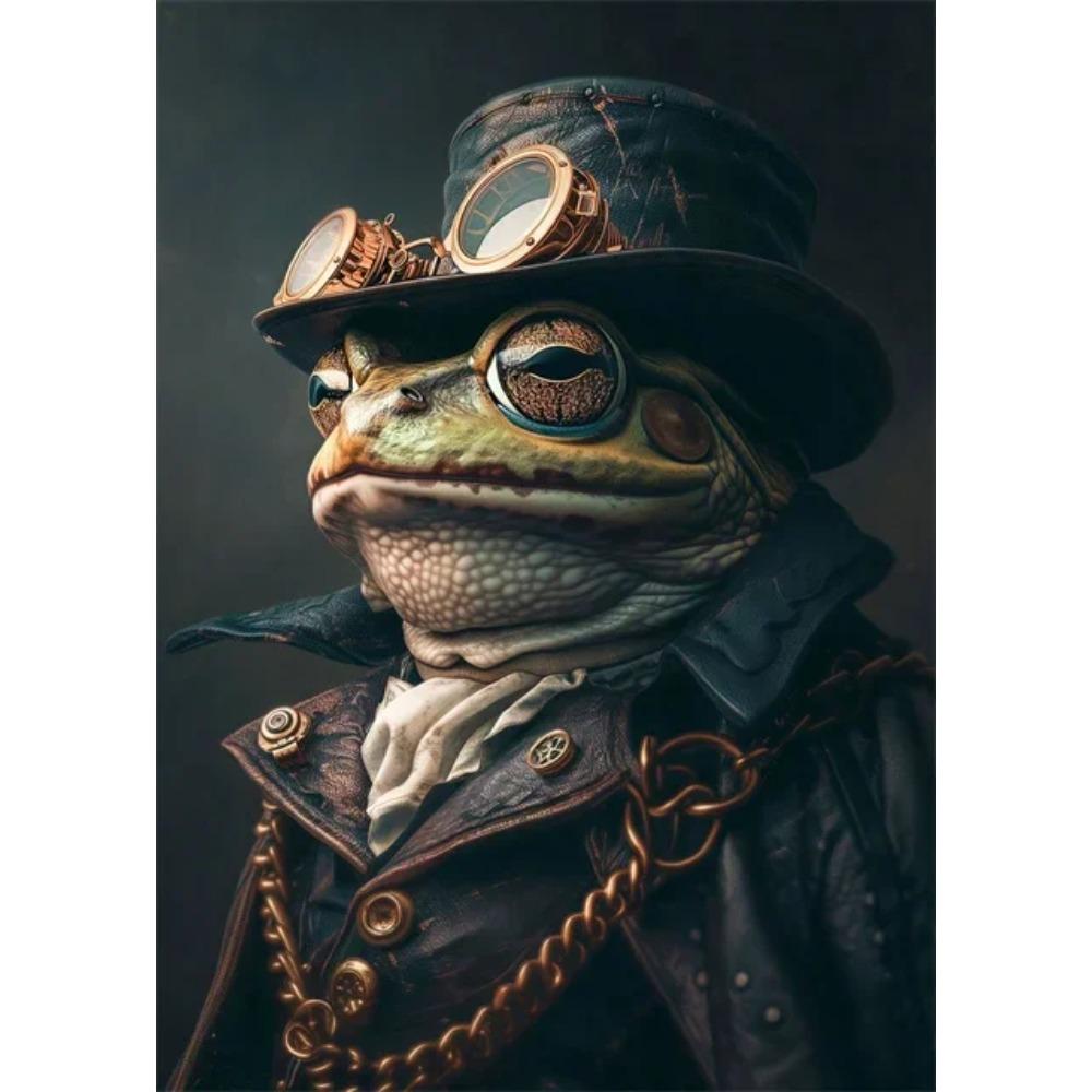 Steampunk Animals Royal Cat Sheep Dog Squirrel Rhino Posters Canvas Print Art Paintings Cuadros Wall Art for Living Room Decor