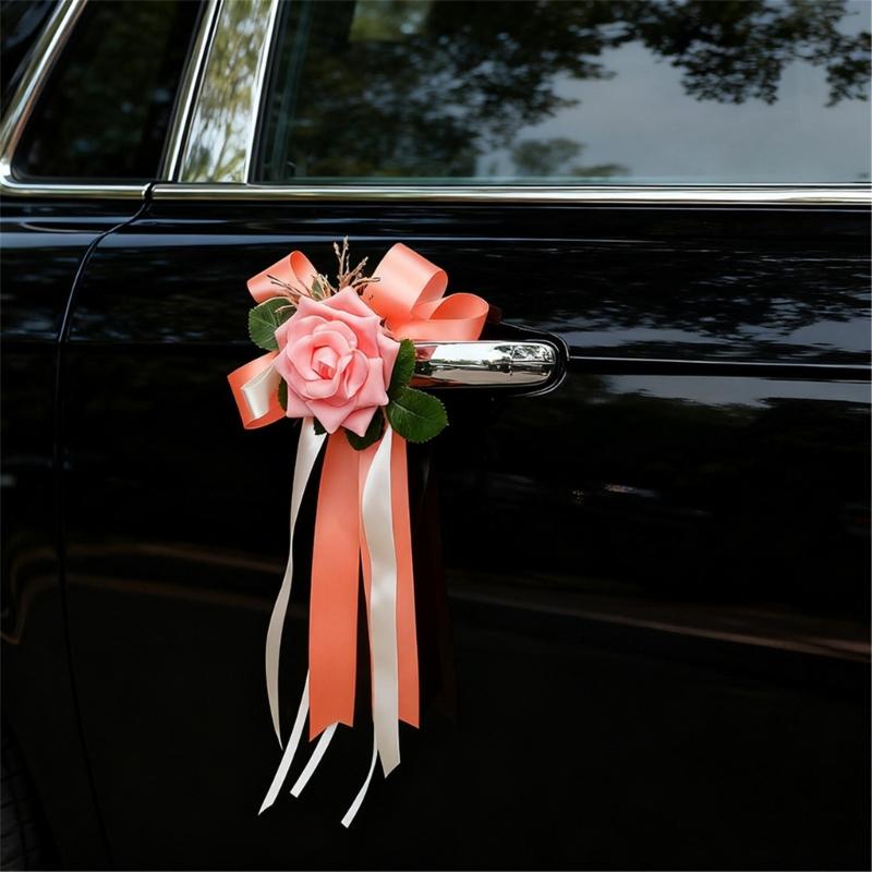 Artificial Floral Arrangement For Wedding Chair Decors Car Ornament Outdoor Ceremony Weatherproof Silk Flower Decoration