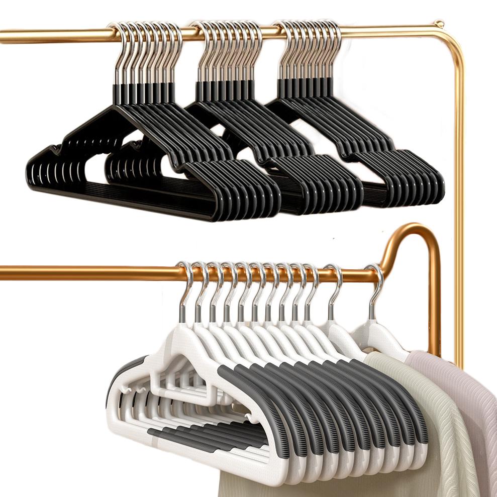 10pcs Metal Clothes Hanger Household Coat Pants Hanger Traceless No-slip Hangers For Clothes Durable Strong Hangers Organization