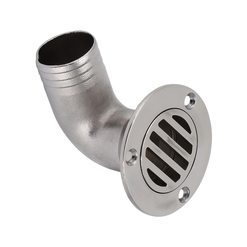 90 Degree Deck Drain Scupper 1.5in OD 316 Stainless Steel Plumbing Fittings for Marine Boat Yacht