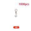Oem 1000pcs Stainless Steel Quick Lead Snap Bait Weight Swivel Hook Tackle Gear Connector For Hanging Fishing Sea Accessories