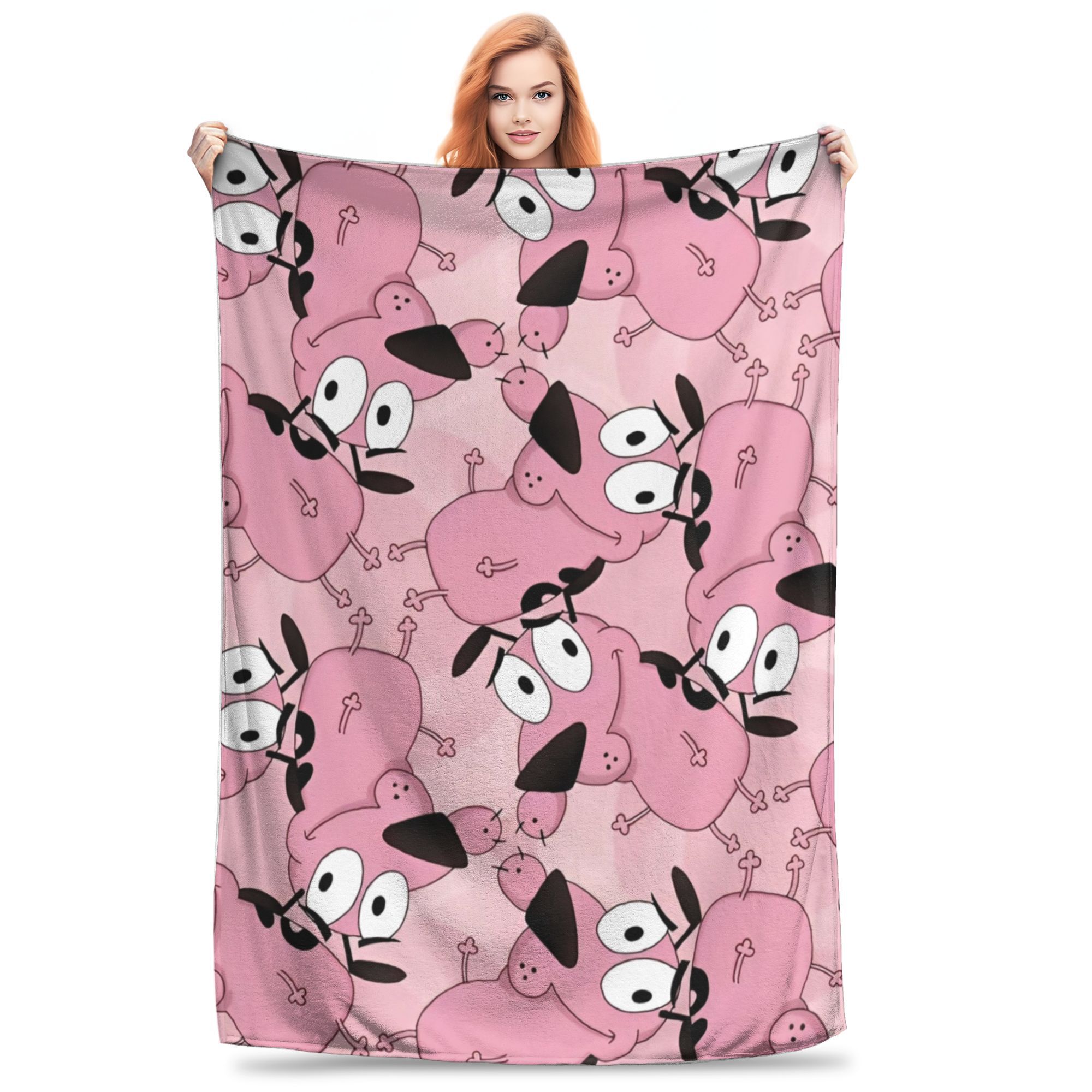 

Courageed the Cowardlys Dog Horror Movie Print Blanket For Men Women Super Soft Cozy Blankets for Sofa 50x60 Inches Multi-size 200x150cm 80x60in