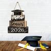 2026 Graduation Door Sign, Congrats Grad Decorative Porch Welcome Sign, Wooden Wall Hanging Plaque for Photo Booth Prop, Graduation Party Supplies