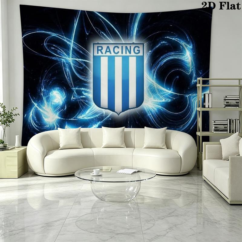 Racing Club Wall Tapestry Aesthetic Wall Hanging Printed Fabric Blanket Decorative Tapestries for Bedroom Living Room Home Decor