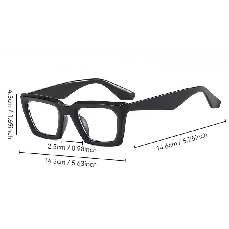 Large Square Frame Anti Blue Light Glasses Retro Classic Men Women Computer Gaming Eye Protection Spectacles