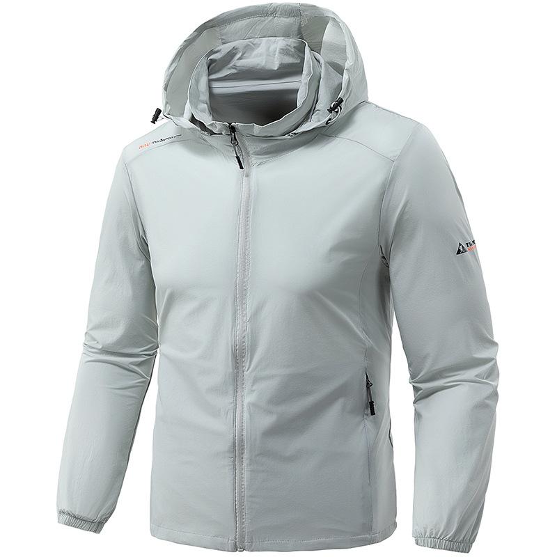 

Новая летняя одежда для защиты от солнца, мужская одежда для кожи, куртка с капюшоном, мужской костюм для рыбалки и занятий спортом на открытом воздухе 5XL серый