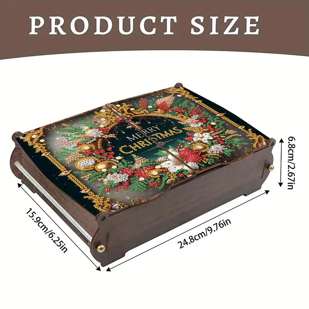 5D DIY Diamond Art Handmade Storage Box Partial Drill Crystal Mosaic Storage Container Crystal Storage Case Kit for Home Decor