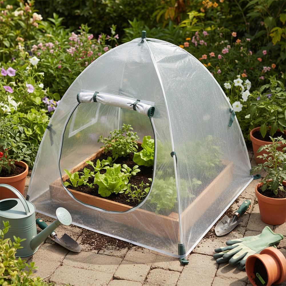 Портативная теплица Прозрачная теплица-чехол Для улицы Прочная палатка-теплица С ПЭ-покрытием Для растений Овощей Поток China Mainland