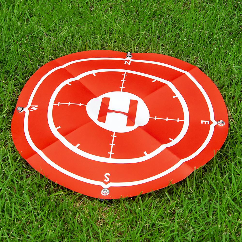 Reflective Drone Landing Pad Large Portable 23.62"(60cm) Fast-fold Double Sided Waterproof Landing Pad Drone Accessories Blue Red