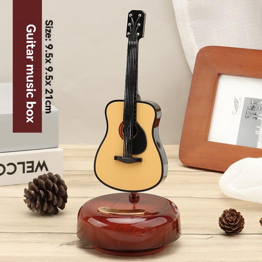 Nordic Style Miniature Instrument Music Box Figurines - Violin Guitar Saxophone Creative Home Decor Gifts Craft