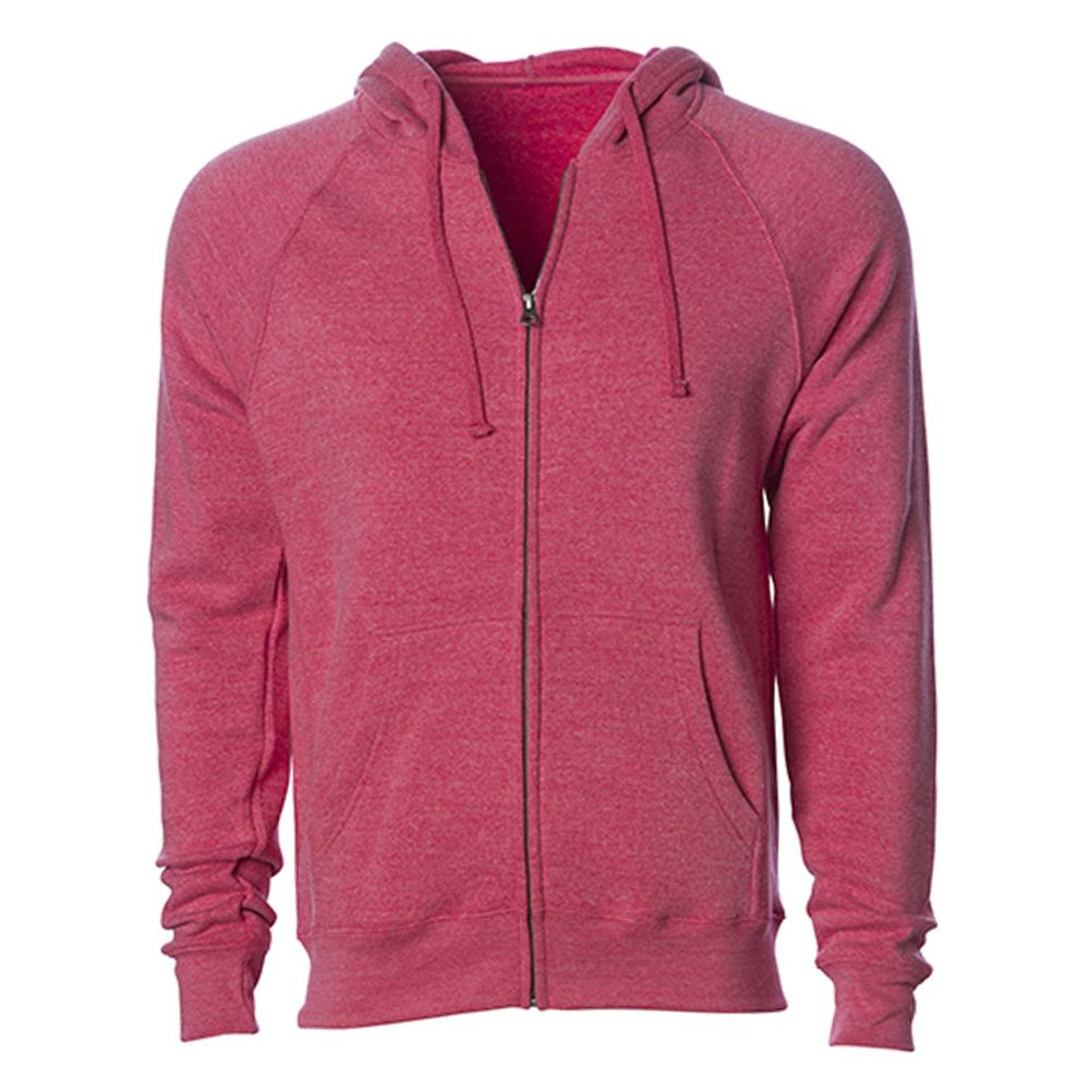 Independent Unisex Adult Midweight Zipped Raglan Hoodie