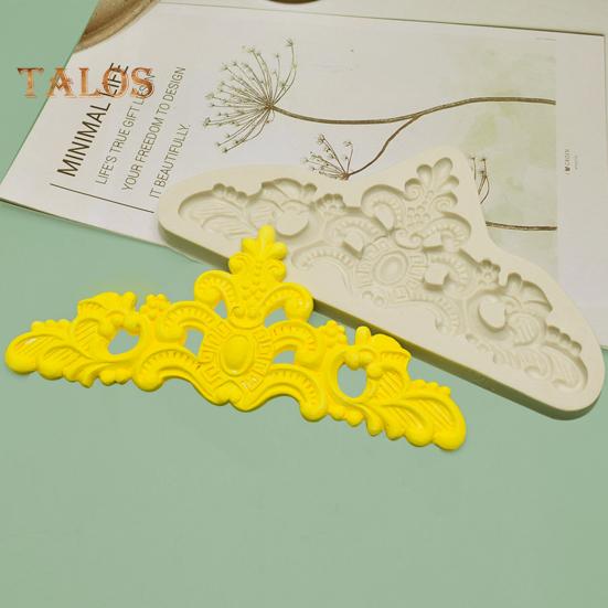 Mucegai pentru Topper pentru Tort Rezistent la temperaturi înalte Artizanat de calitate alimentară Model de relief util Coroana Sugarcraft Mold Fondant pentru magazin de prăjituri