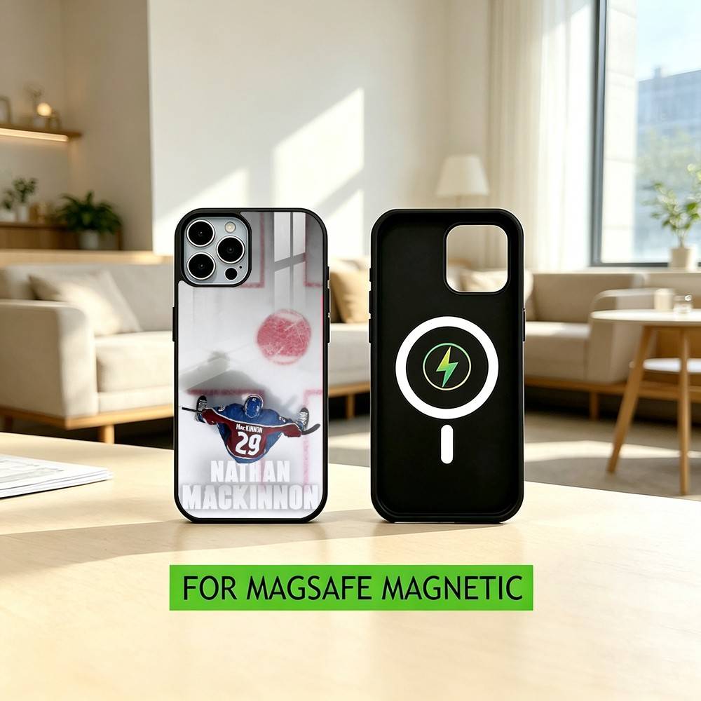 Hockey Player Nathan MacKinnon Phone Case For iPhone17,16,15,14,13,12,11 Plus,Pro Magnetic For Magsafe Wireless Charging