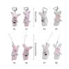 Key Holder for Students Heart Rabbit Keyring Phone Lanyard Mobile Phone Strap