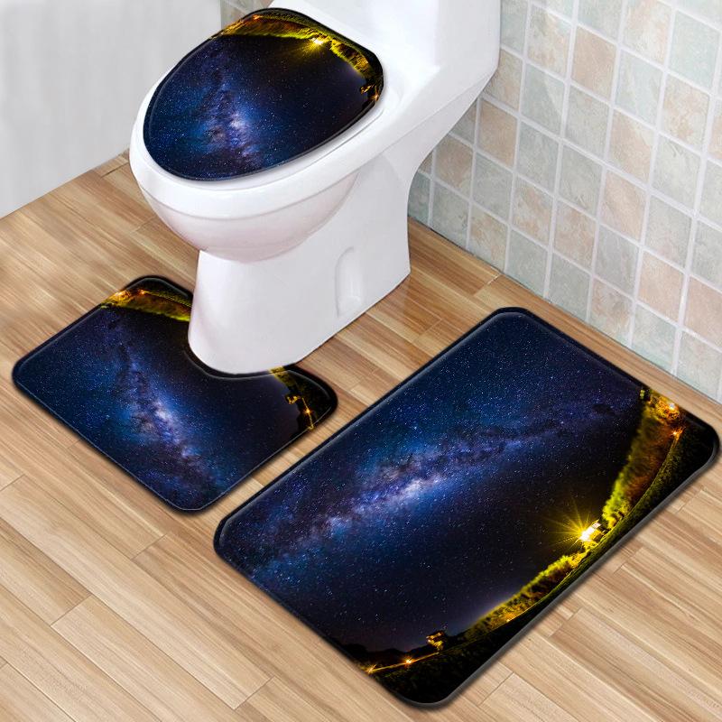 Star Bathroom Floor Mat Toilet Three-Piece Set