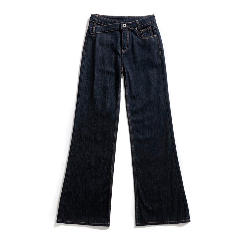 2026 Spring Retro Low-Rise Micro-Flare Jeans: Versatile Slim Straight-Leg Casual Pants Small