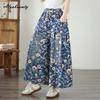 Korean Style Plus Size Summer Spring Women Wide Leg Jeans Drawstring Colorful Print Baggy Casual Loose Denim Pants Vintage Straight Ladies' Jeans