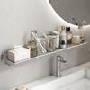 Punch-Free Bathroom Vanity Storage Shelf