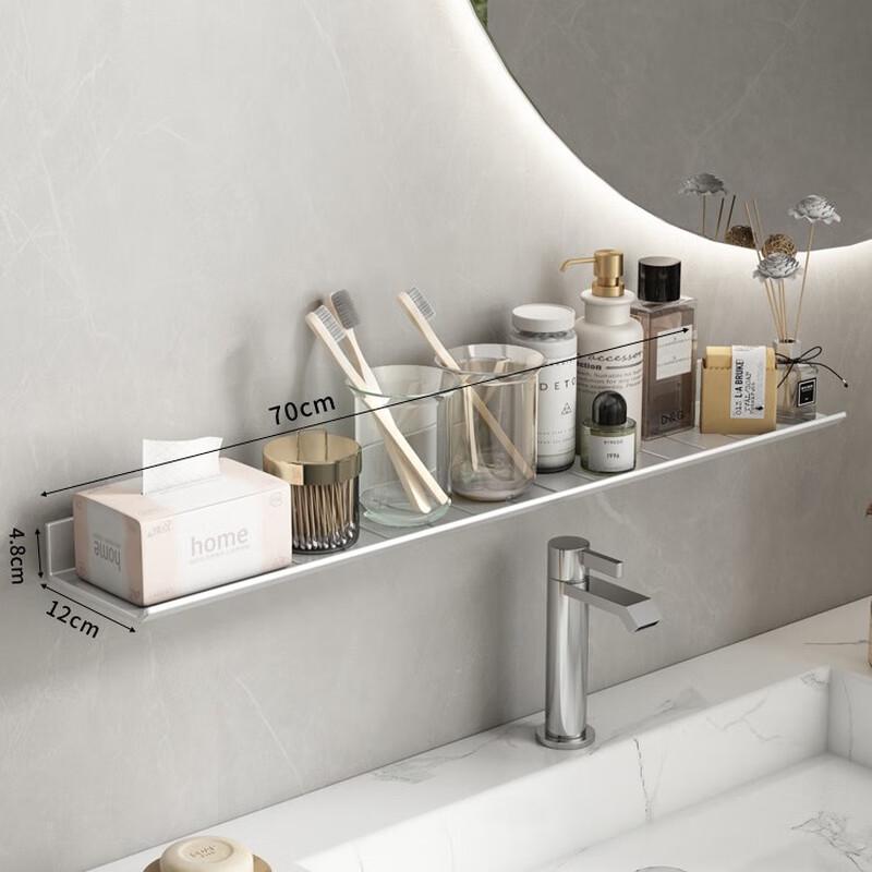 Punch-Free Bathroom Shelf for Washbasin and Mirror