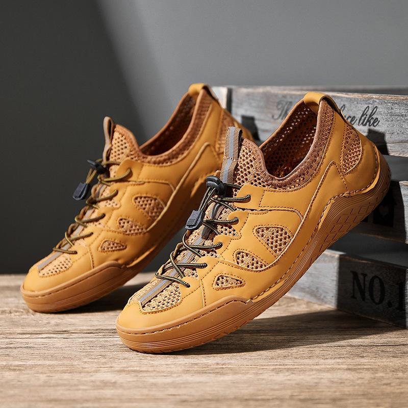 

Весенне-летняя модная повседневная обувь, мужская обувь с дышащей сеткой ручной работы, спортивная обувь на открытом воздухе 38 жёлтый
