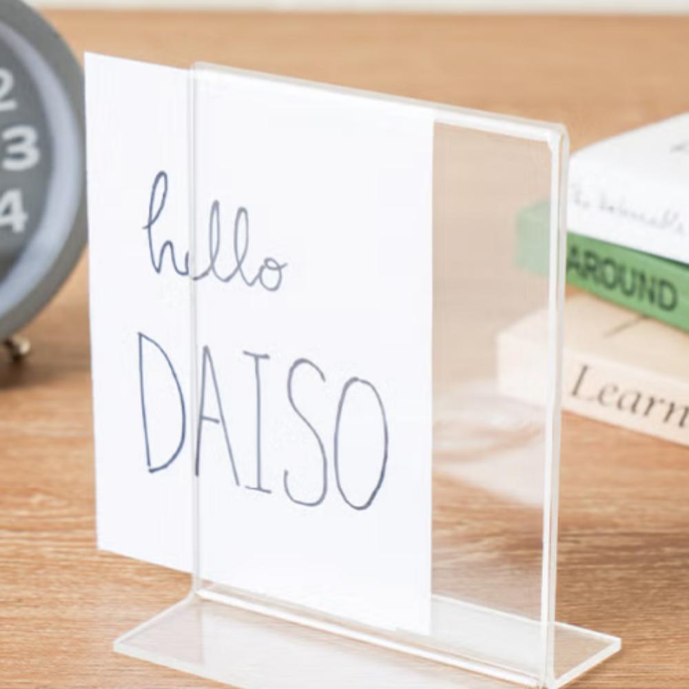 Supporto verticale trasparente a T per carte 7 X 9,7 cm