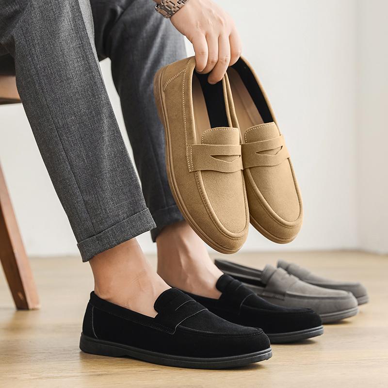 Men's Slip On Loafers Preppy Lightweight Breathable Comfort Outdoor Flats Non Slip Soft Sole Casual Daily Walking Shoes