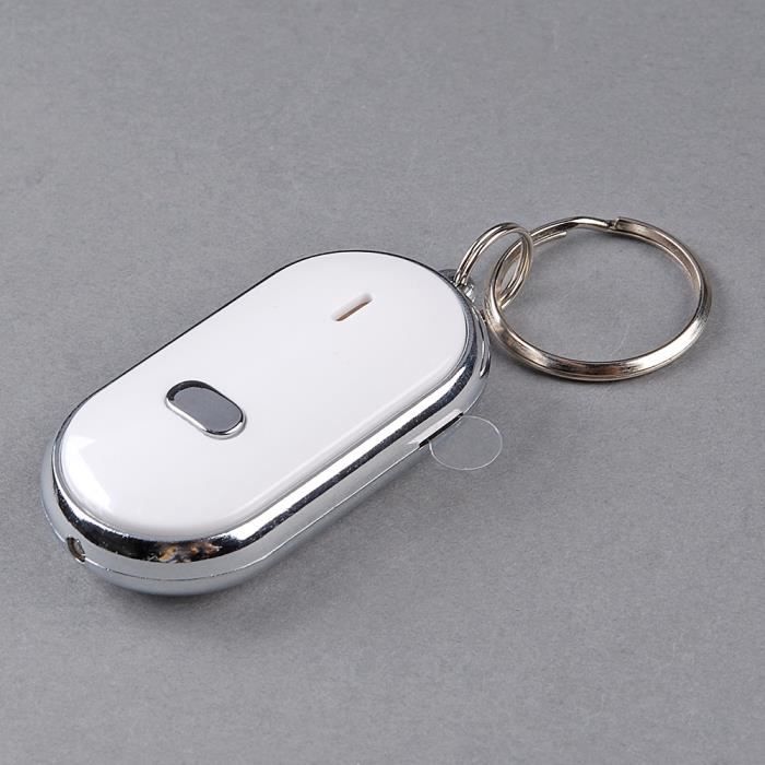 Keyring - HOMDOX - Whistle - Red LED - White Plastic