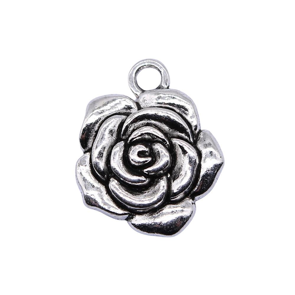 Charms Rose Lotus Pendants Wedding Jewelry Findings QC107