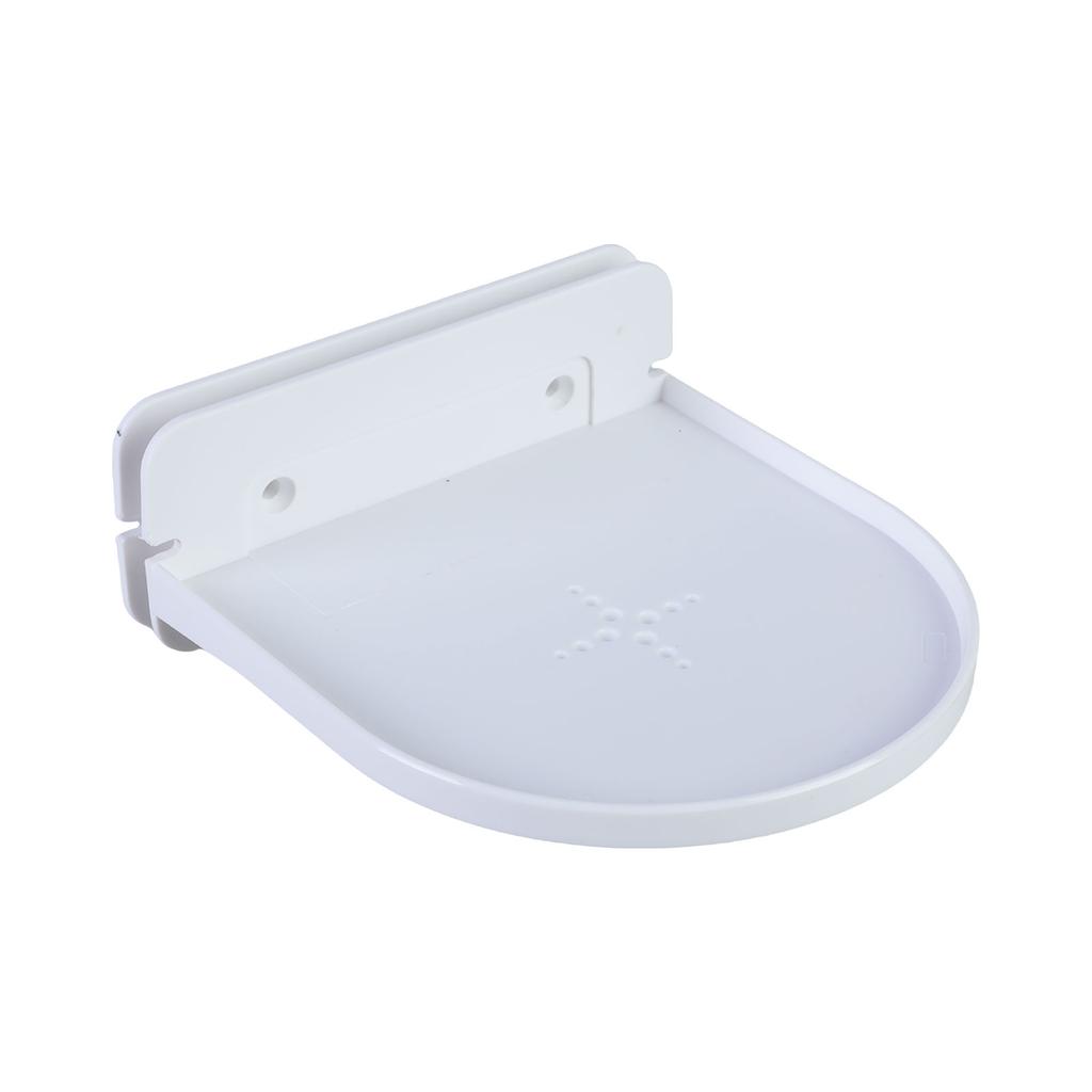 Universal Wall Mount ABS Shelf Built In Cable Storage Rack Easy Adhesive Installation for Smart Speakers And Devices