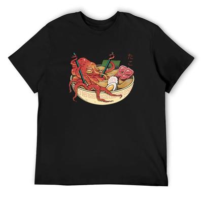 Tako Ramen T-Shirt Oversized T Shirt Boys Whites Shirts Graphic Tee Men