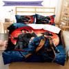 Juego de ropa de cama con estampado Red Dead Redemption de 3 piezas, juego de funda nórdica incluye funda nórdica y fundas de almohada, decoración de dormitorio perfecta para todas las estaciones y regalo