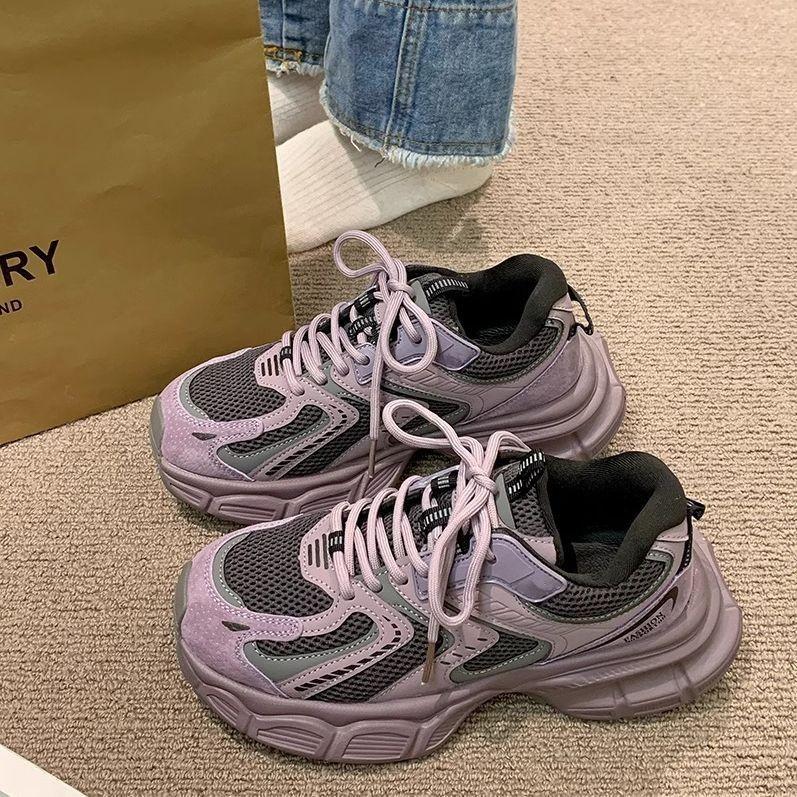 Thick-soled heightening dad shoes summer breathable running shoes 2025 new fried street popular fashion sports and leisure women's shoes