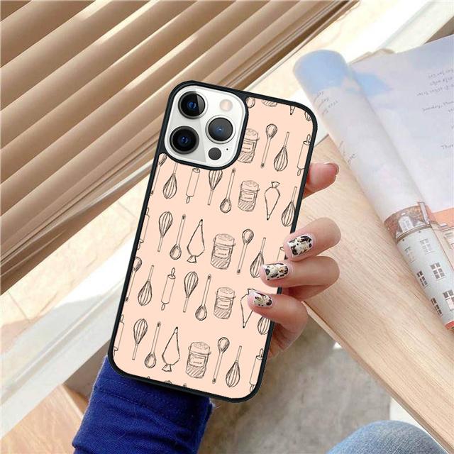 Love Baking Chef Knife Phone Case Back Cover for iPhone 17 Air 16 15 14 13 11 12 Pro Max Plus Shell Coque
