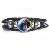 1PC Zodiac Signs Constellation Charm Luminous Bracelet Men Women Fashion Multilayer Braided Leather Bracelet Bracelet