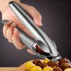 Stainless Steel Chestnut Opener with 2 Finger Armors Nut Cracker Sheller Walnut Pliers Chestnut Cracker Tool Kitchen Tools