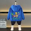Spring and Autumn Girls Long Sleeved Zippered Cartoon Dinosaur Hooded Windproof Coat Top Children's Wear Jacket Baseball Jacket Models Boys and Girls