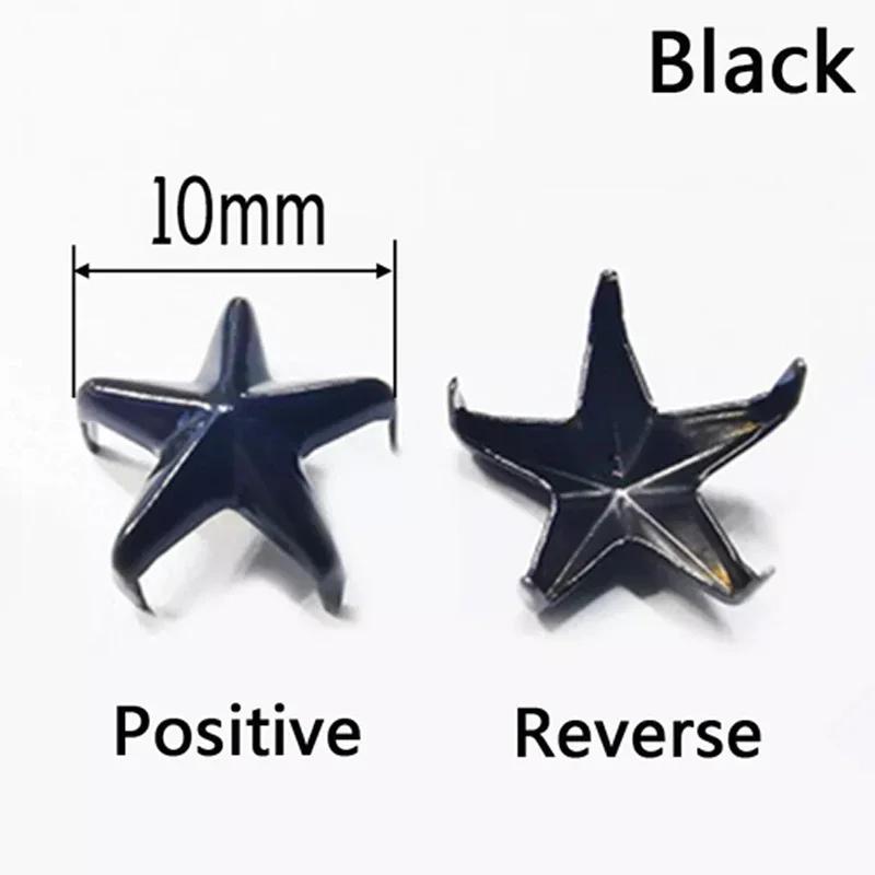 Star Rivets 7mm 10mm 15mm 20mm Gold Silver Buttons DIY Scrapbooking Embellishment Handmade Shoes Bags Fastener Brads Decors