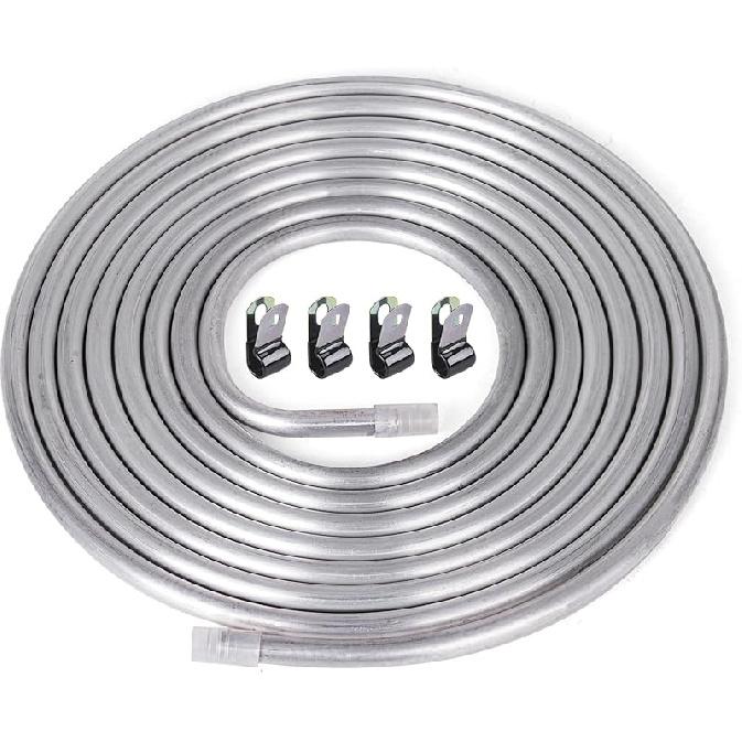3/8" OD Aluminum Hard Fuel Line 10 Feet Hardline Tube Thickness Is 0.039"