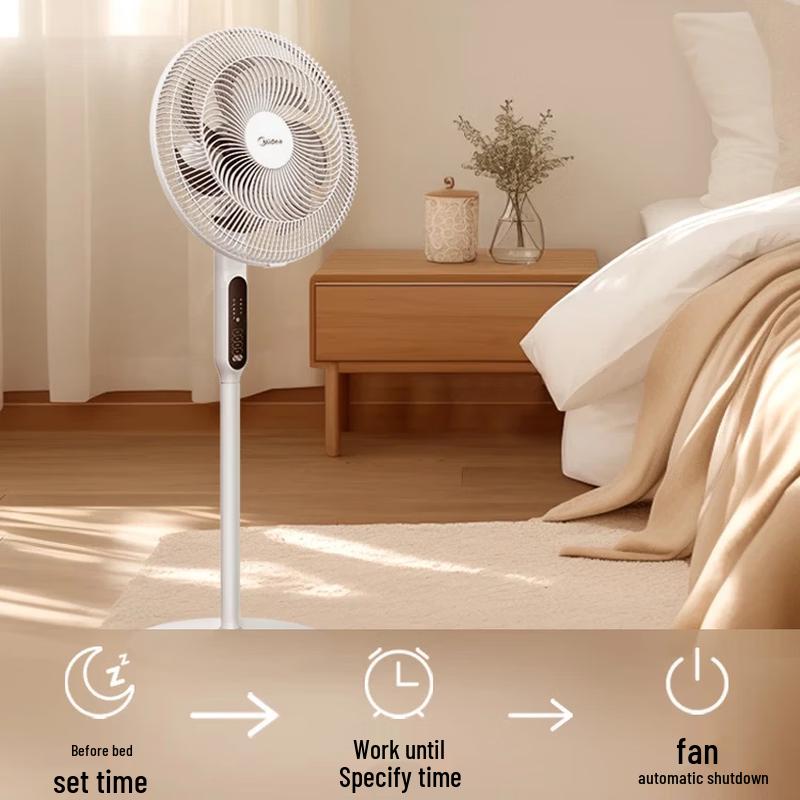 Напольный oscillating вентилятор Midea с пультом дистанционного управления и таймером